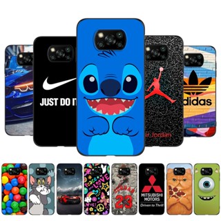 Estojo Para Telefone Xiaomi POCO X3 PRO silicone Macio Capa Traseira Em Preto Stitch sprot