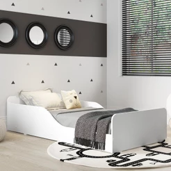 Cama Infantil Montessoriana com Colchão Incluso 70 x 150 cm 100% MDF Melissa Plus Multimóveis Branca