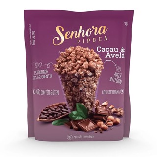 Pipoca Gourmet Doce Pronta Cacau e Avelã 90g - Sra Pipoca