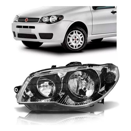 FAROL PALIO 2004/ MASCARA CROMADA ARO PRETO 30A LADO ESQUERDO em Oferta na Shopee