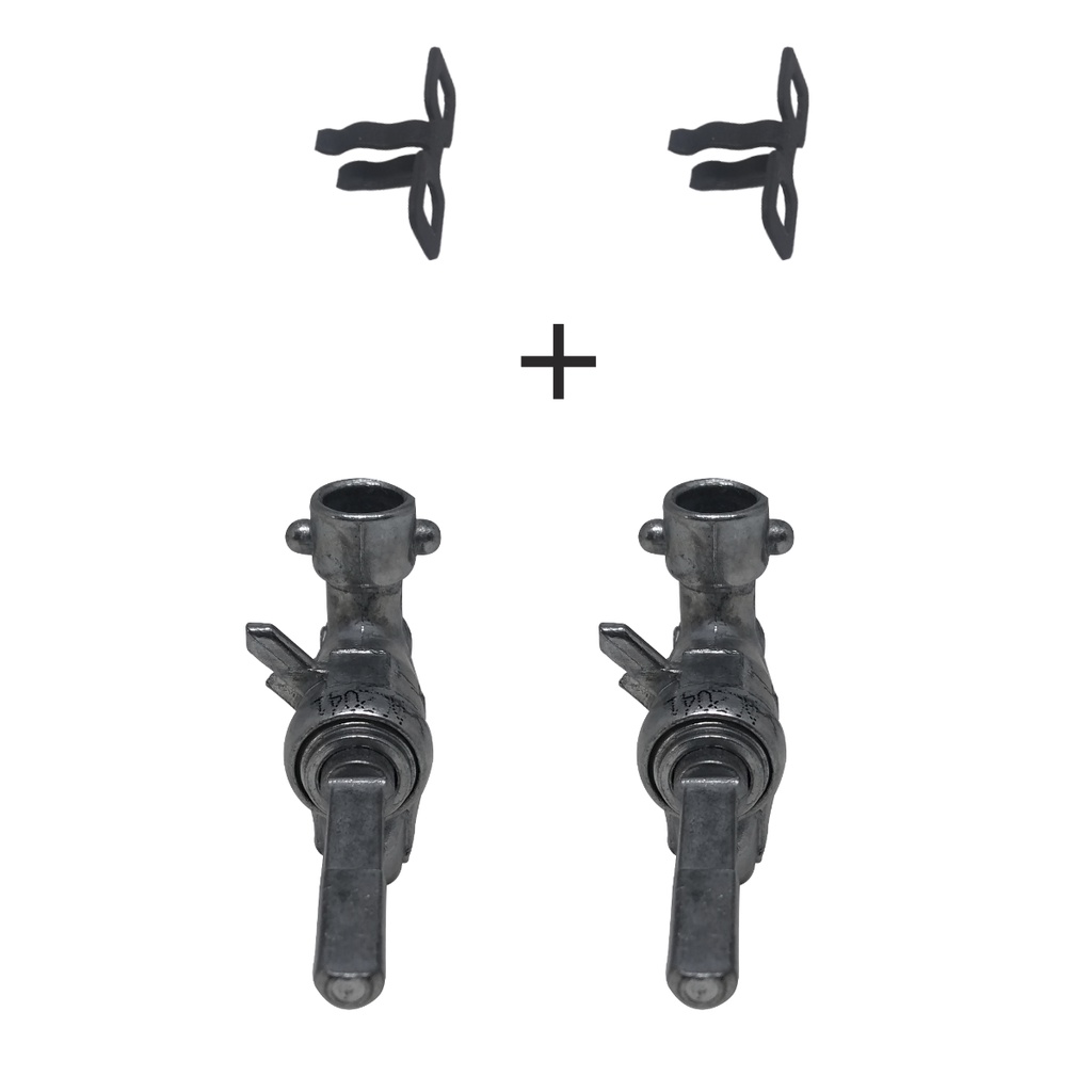Kit 2 Registro Válvula Ramal Encaixe Engate Rápido + Trava Fogão Cooktop Fischer