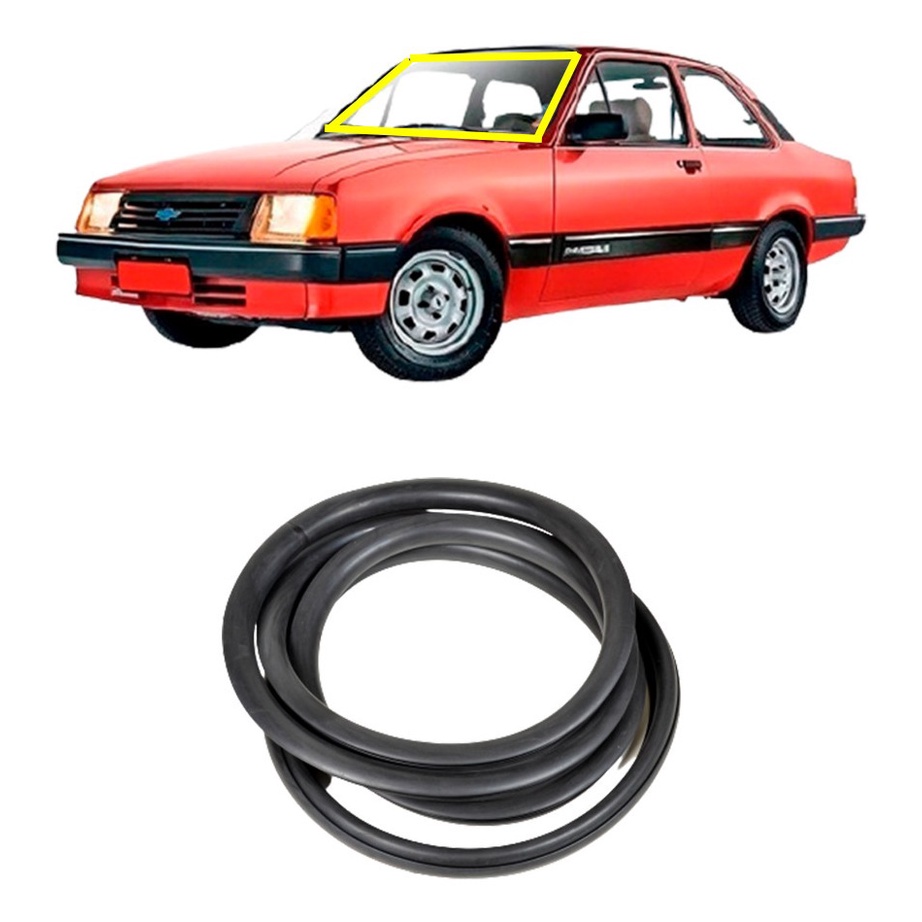 Borracha Parabrisa Chevette 1973 A 1993 Para Friso