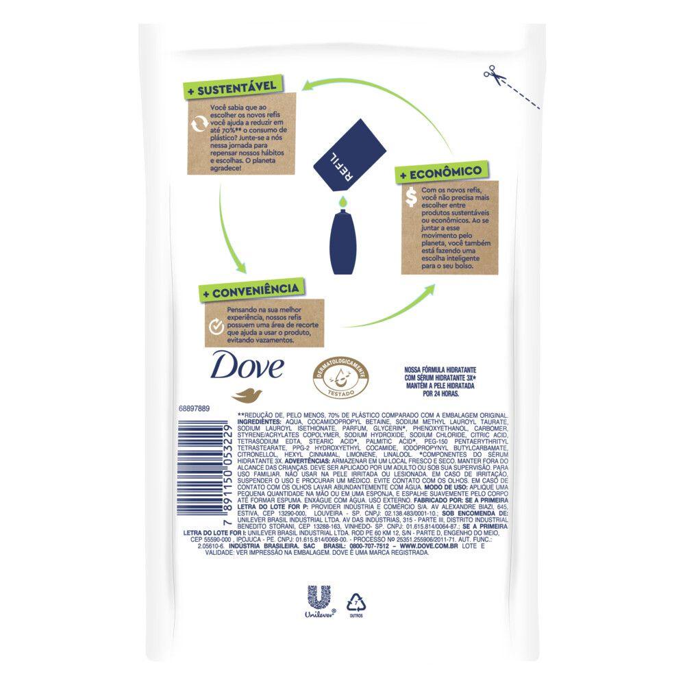 Detalhes do Refil Sabonete Líquido Dove Nutrição Profunda 200ml