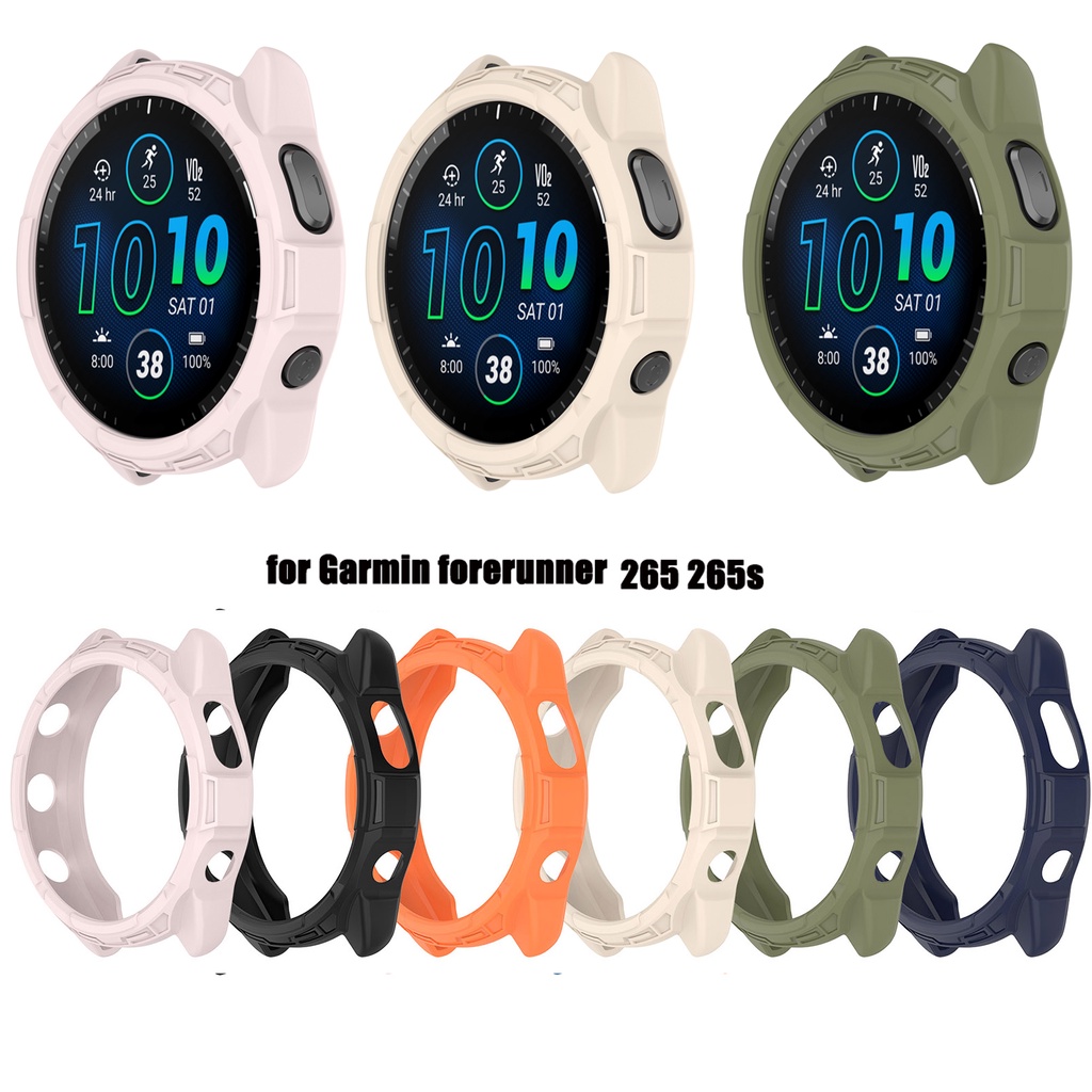 Capa Protetora De Silicone TPU Pára-Choques Para Garmin forerunner 265 265S Smartwatch Relógio Inteligente