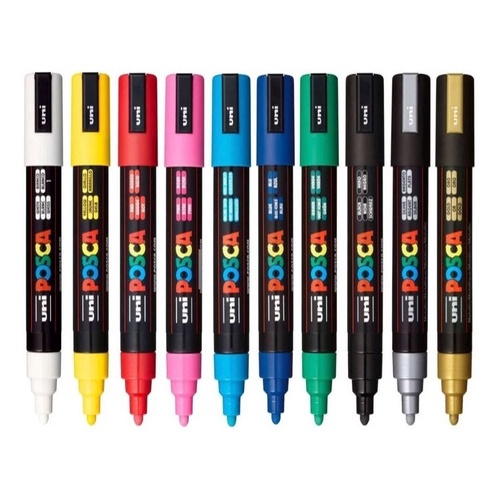 Kit Caneta Posca Pc-5m C/ 5 Unidades A Sua Escolha em Oferta na Shopee