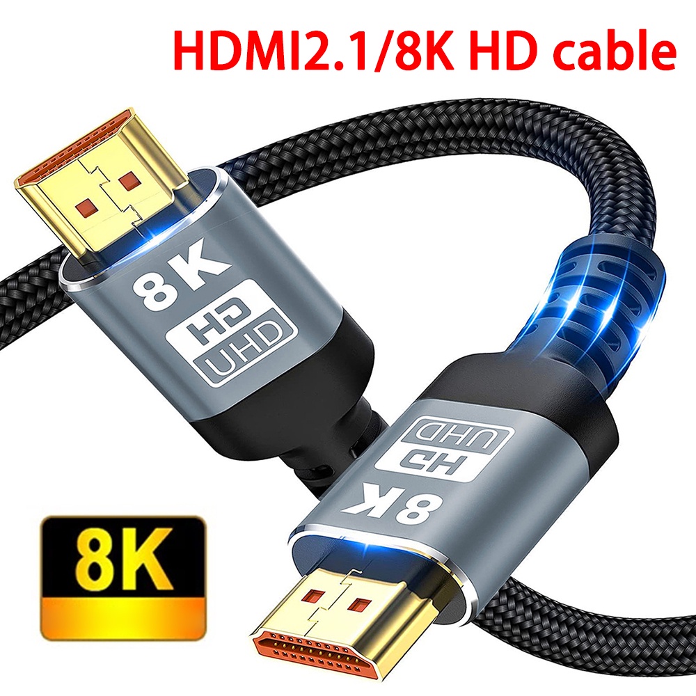 Cabo Compatível Com HDMI 8K 4K @ 120Hz 8K 60Hz 2.1 48Gbps Adaptador Para RTX 3080 eARC HDR De Vídeo PC Caixa De TV Portátil PS5