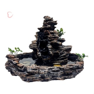 Fonte De Água Cascata Imita Pedra Marrom Meditação Feng Shui em Oferta na Shopee