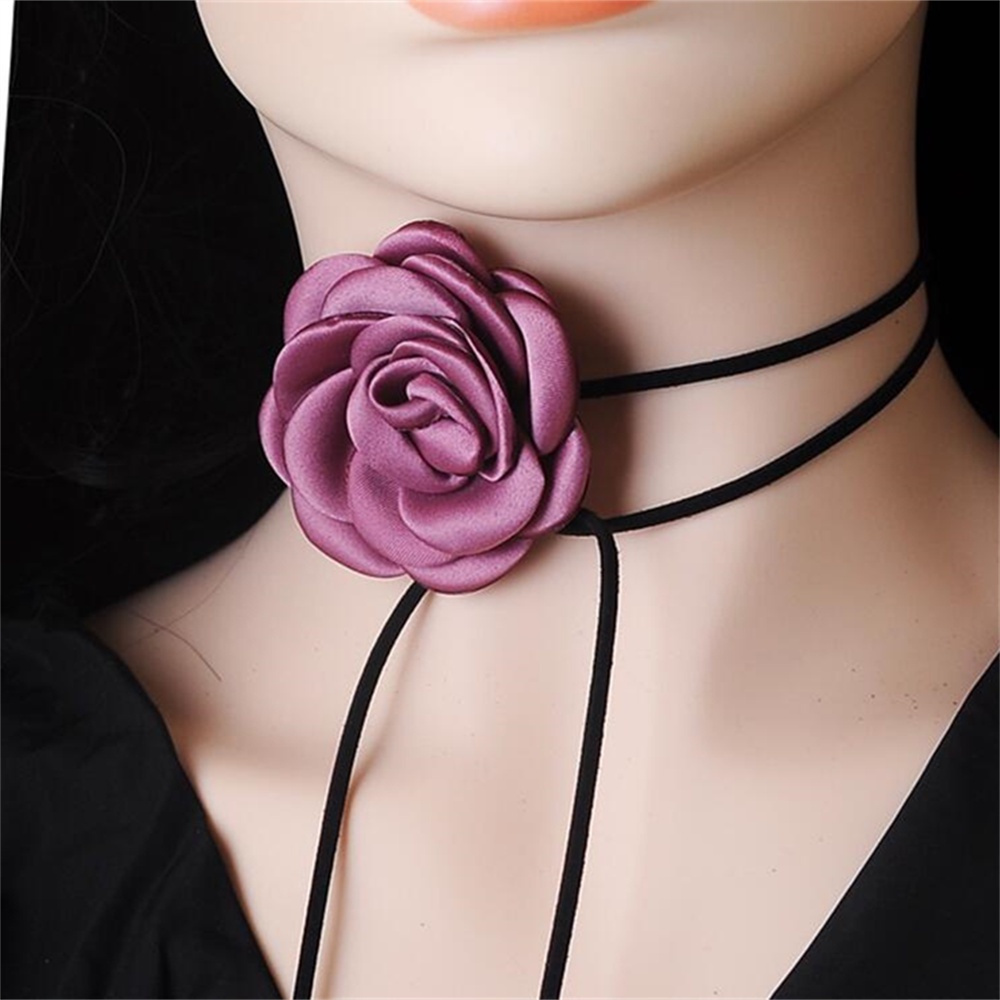 Big Flower Chocker Colar Elegante Fashion Jewelry Gift Festa Romântica Casamento em Oferta na Shopee