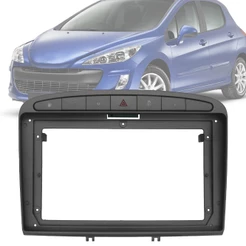 Moldura Painel 2 Din 9" Polegadas Peugeot 308 2007 até 2012
