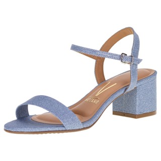 Sandália Feminina Salto Grosso Jeans Vizzano - 6291900