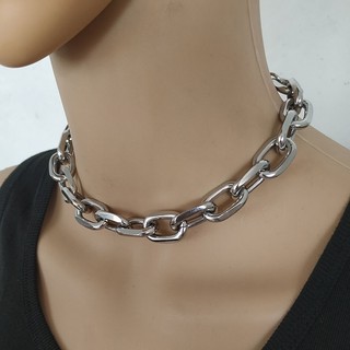 Punk Exagerado Heavy Metal Big Thick Chain Choker Necklace Homens Goth Fashion Night Club Colares Jóias