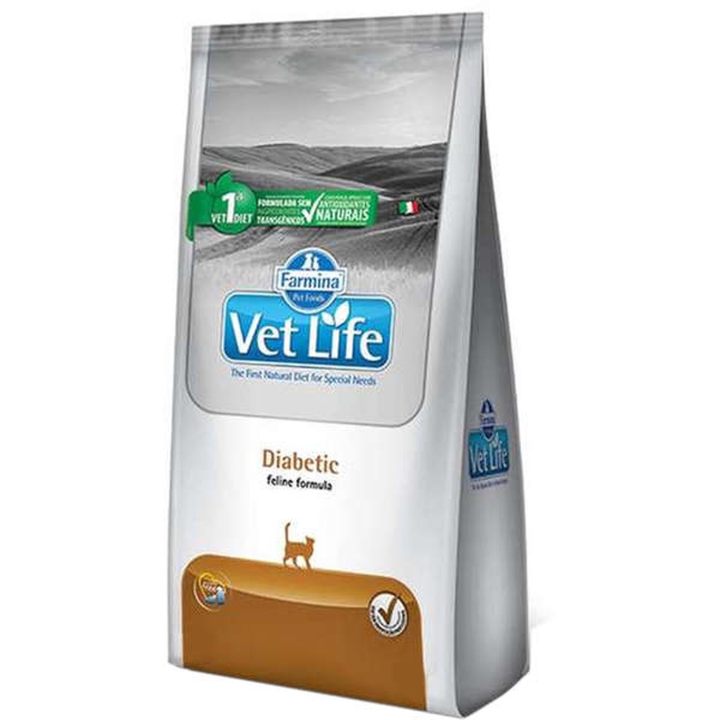 Ração Vet Life Diabetic para Gatos Adultos Diabéticos - 2 Kg em Oferta na Shopee