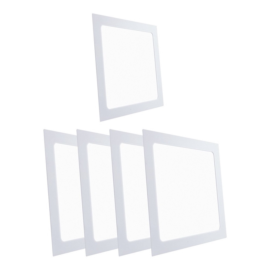 Kit 5 Painel Plafon Led 25W Embutir Quadrado Branco Frio 6500K Bivolt em Oferta na Shopee