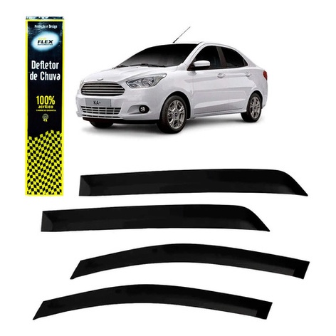 Super Defletor Calha de Chuva Ford Ka Hatch 2014 4 Portas Ecoflex
