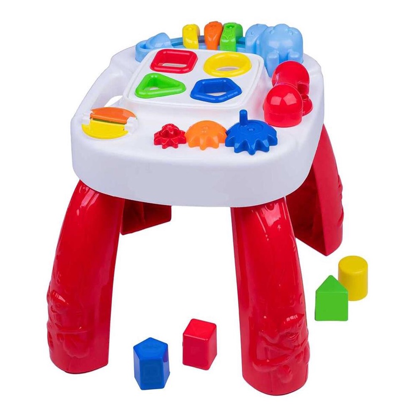 Mesa Infantil Didatica Divertida Play Time Vermelha Cotiplas em Oferta na Shopee