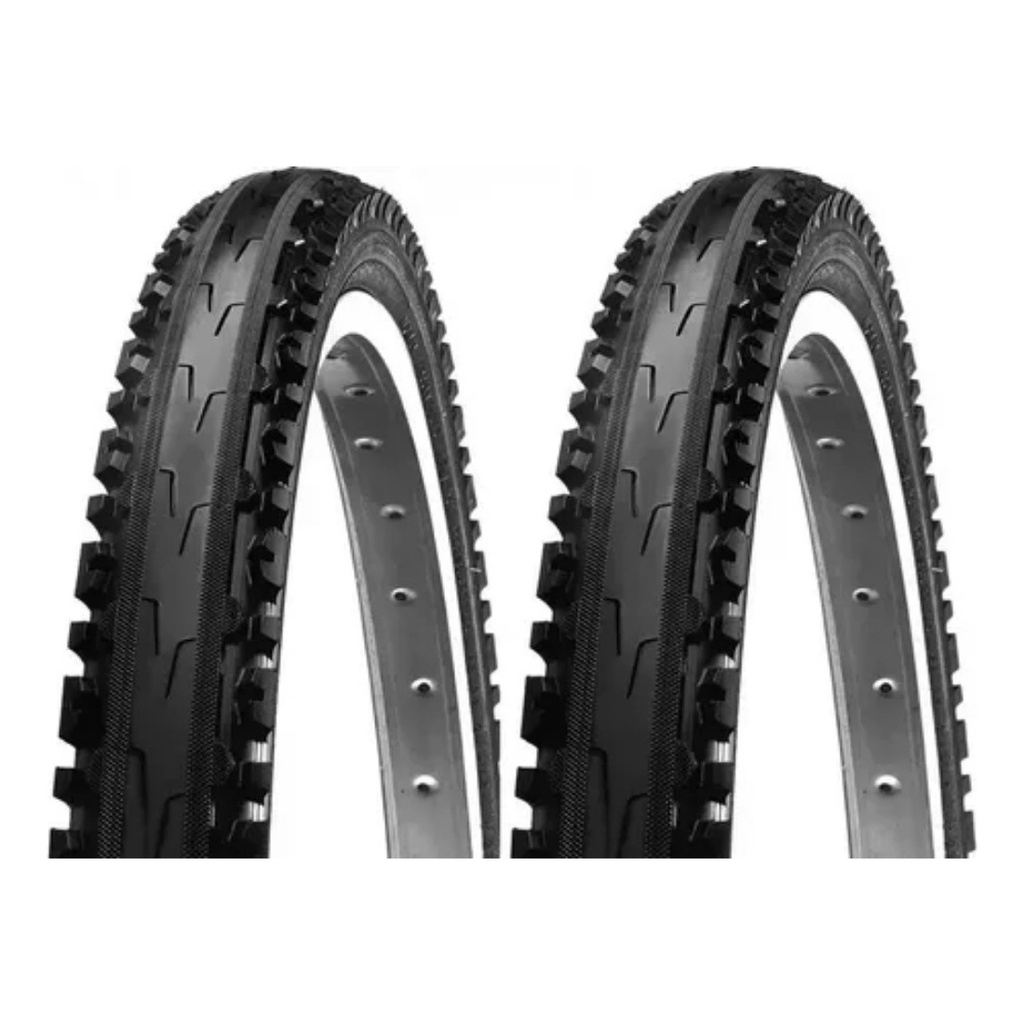 Par Pneus Bicicleta Kenda Mtb Aro 26x1.95 Misto Semi-slick