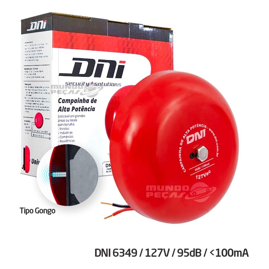 Campainha Tipo Gongo De Alta Potencia - 127v - Dni6349