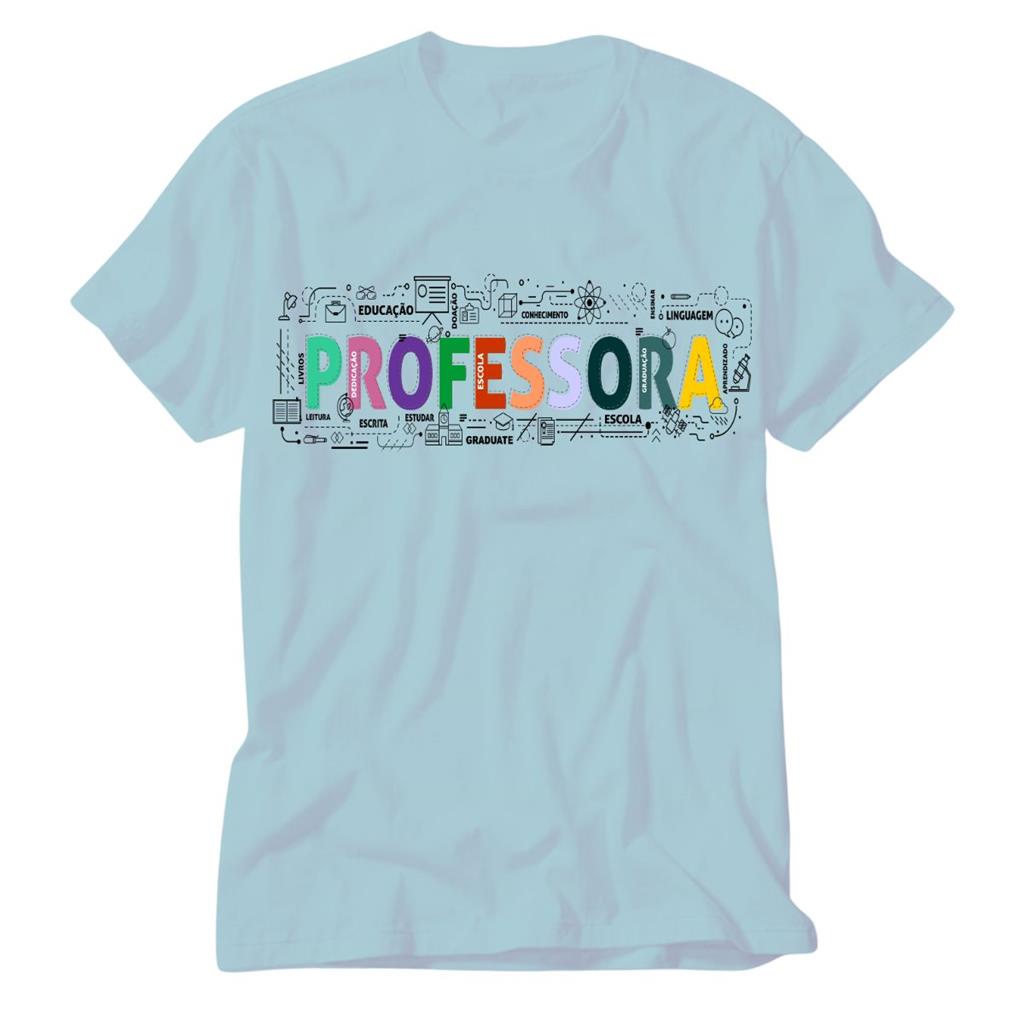 Camiseta Educacao Infantil azul Professora Pedagogia Educar em Oferta na Shopee