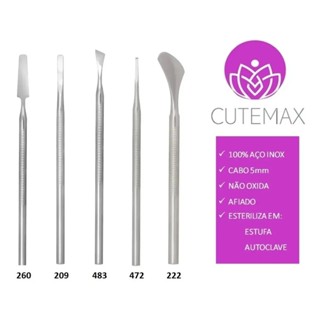 Kit Podologia Profissional 5 Instrumentos Podólogo Bisturi Cutemax Original-s