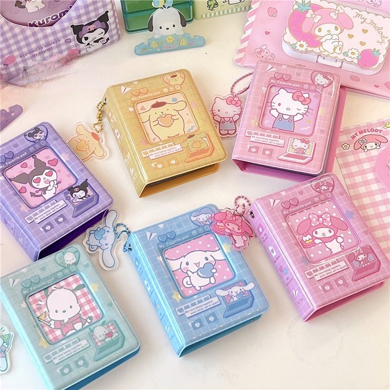Sanrio Álbum De Fotos De 3 Polegadas Com 40pcs Slots Cartoon Cute 2R Polaroid Ídolos Em PVC Mini Collect Storage Book