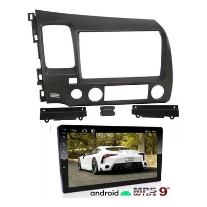 Central Multimidia Android Etech 9 Polegad New Civic 07 a 11 em Oferta na Shopee