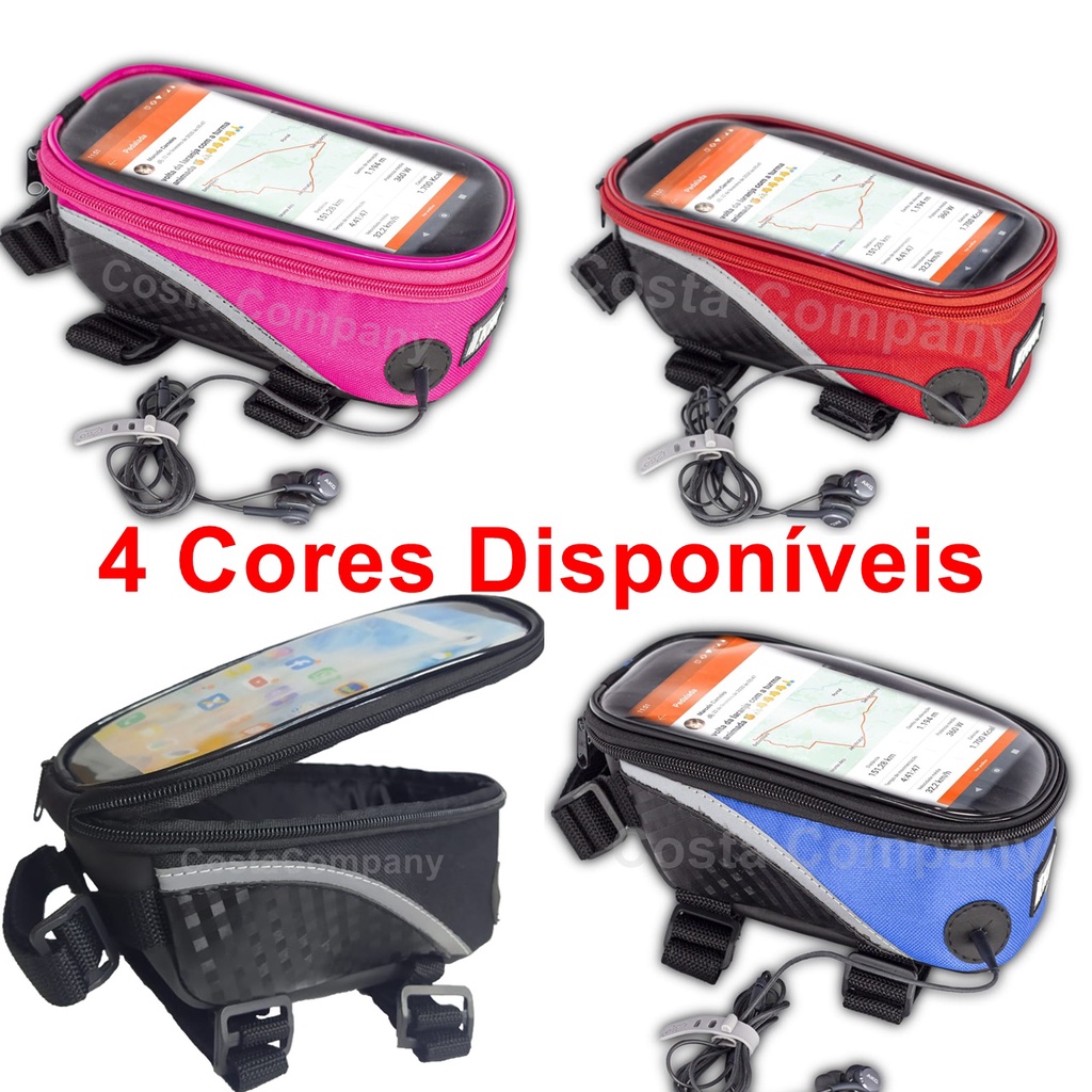 Bolsinha Porta Celular para Bike MTB SPEED Bolsa Quadro e Guidão
