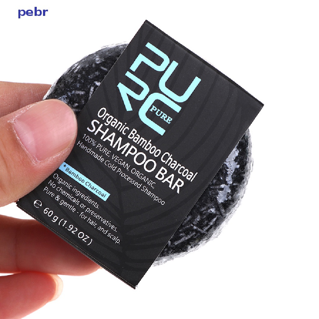 Shampoo [pebr] Cor do cabelo Corante De Bambu Tratamento De Carvão Vegetal Detox Black Soap Bar Para Cabelo Preto [feng]
