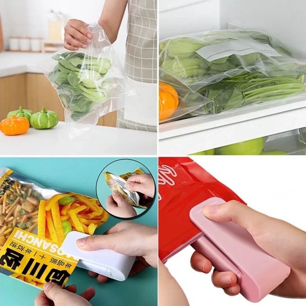 Mini Seladora de Vedação Portátil Para Embalagens de Alimentos Biscoito Sacos Máquina de Selagem