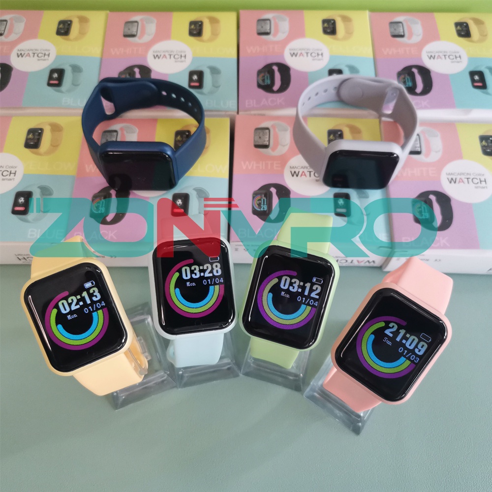 Lembrete De Chamada Informações Push Waterproof Bluetooth Watch PK Y68 D20 Smartwatches Macaron Y68 Smartwatch Tela Colorida Pulseira Full Touch Incoming