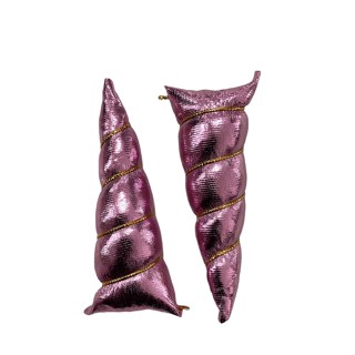 Aplique - Chifre - Unicórnio - Rosa Bebê - 10cm - 2un