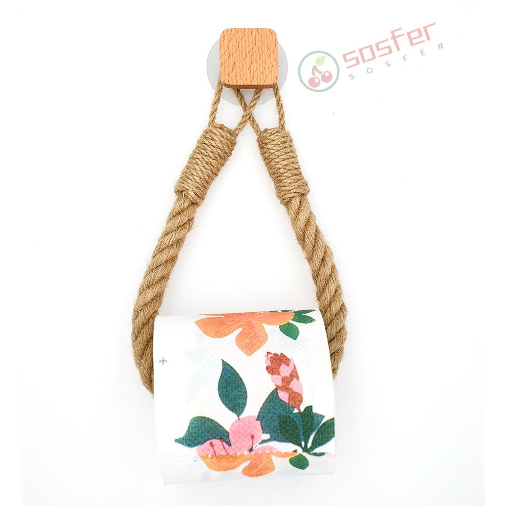 SOSFER Hemp Porta-Rolo De Corda Papel Combinado De Algodão Sem Furo em Oferta na Shopee