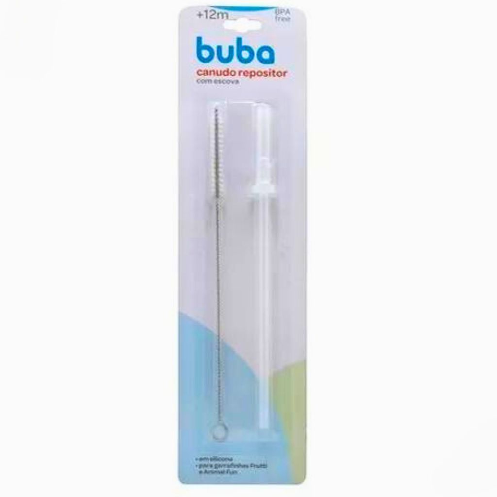 Canudo Em Silicone e Escova Para Garrafinha 13786 - BUBA em Oferta na Shopee
