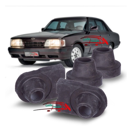 Kit 4 Calco Bucha Travessa Suspensao Dianteira Opala Caravan
