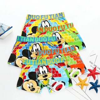 3Pcs Cuecas Infantis Mickey Cartoon Disney Marvel Homem-Aranha Anime Boxer Briefs Para Meninos E Meninas Presente De Aniversário De Férias