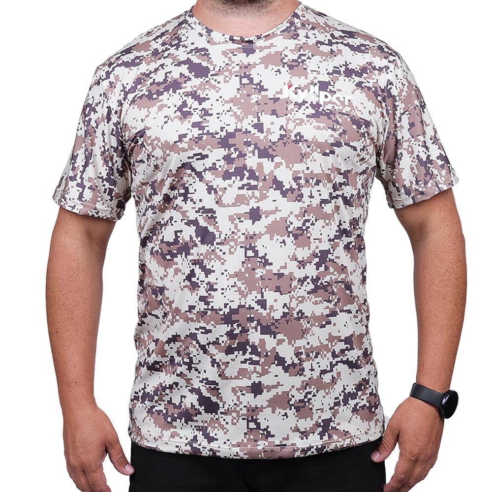 Camiseta Camuflada Digital Proteção UV Pesca Tracking Bike