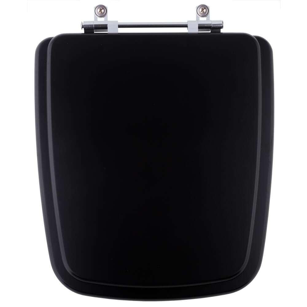 Assento Sanitario Poliester Boss Noir Preto Fosco para Vaso Incepa