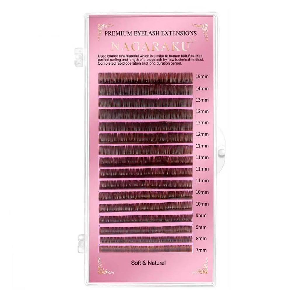 Cílios Nagaraku Marrom Brown Premium Eyelashes