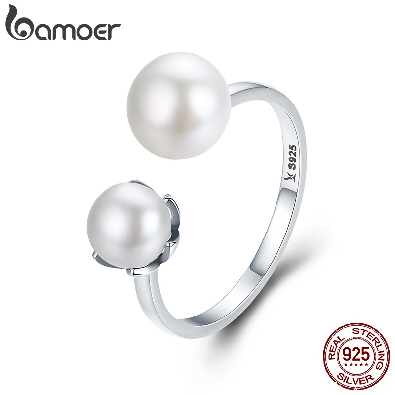 BAMOER 925 Silver Fashion Rings Love SCR192 - Fashion Accessories