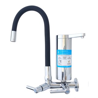 FILTRO PRÓ SAÚDE COZINHA PAREDE  - 8161 C80 BLACK - TORNEIRA BICA MÓVEL TUBO PRETO SILICONE COM FILTRO