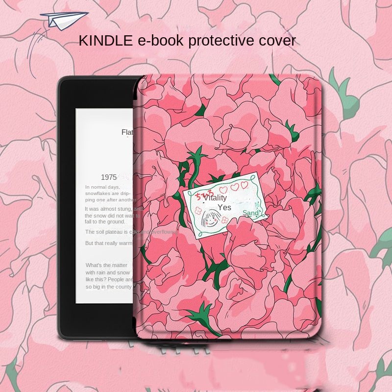 Caixa de proteção kindle eBook paperwhite4 flor rosa oasis 3 maré 2 migo kpw1 concha PEIH