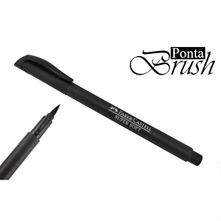 Brush Pen Preta SuperSoft Faber-Castell Ideal para Lettering e Desenho em Oferta na Shopee