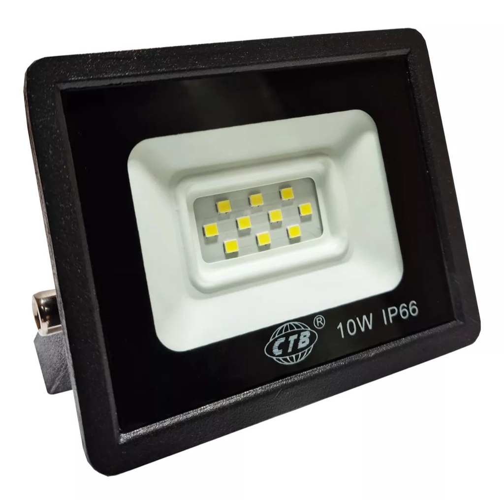 Refletor Led 10w Corpo Preto Ip66 Holofote Branco Frio em Oferta na Shopee