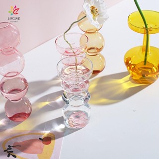 LUCIAE Vaso De Vidro Estilo Simples Container Terrarium Flower Decoração Flores Transparente