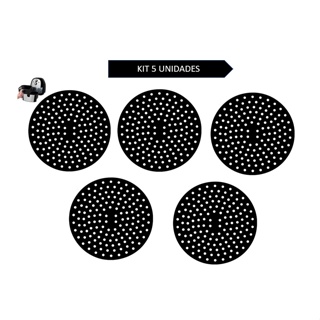 Kit 5 Tapete Redondo Silicone airfryer Universal Fritadeira em Oferta na Shopee