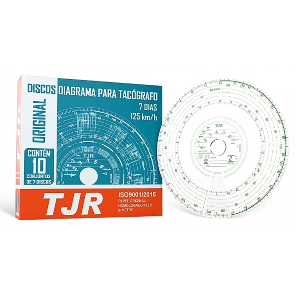 Disco TJR Diagrama para Tacógrafo 7 dias 125km/h em Oferta na Shopee