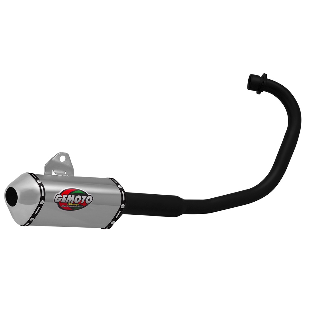 Escapamento Escape Gemoto Racing 3 Trioval Para Moto Titan Ex  Esd 150 / Fan 150 2014 2015 2016