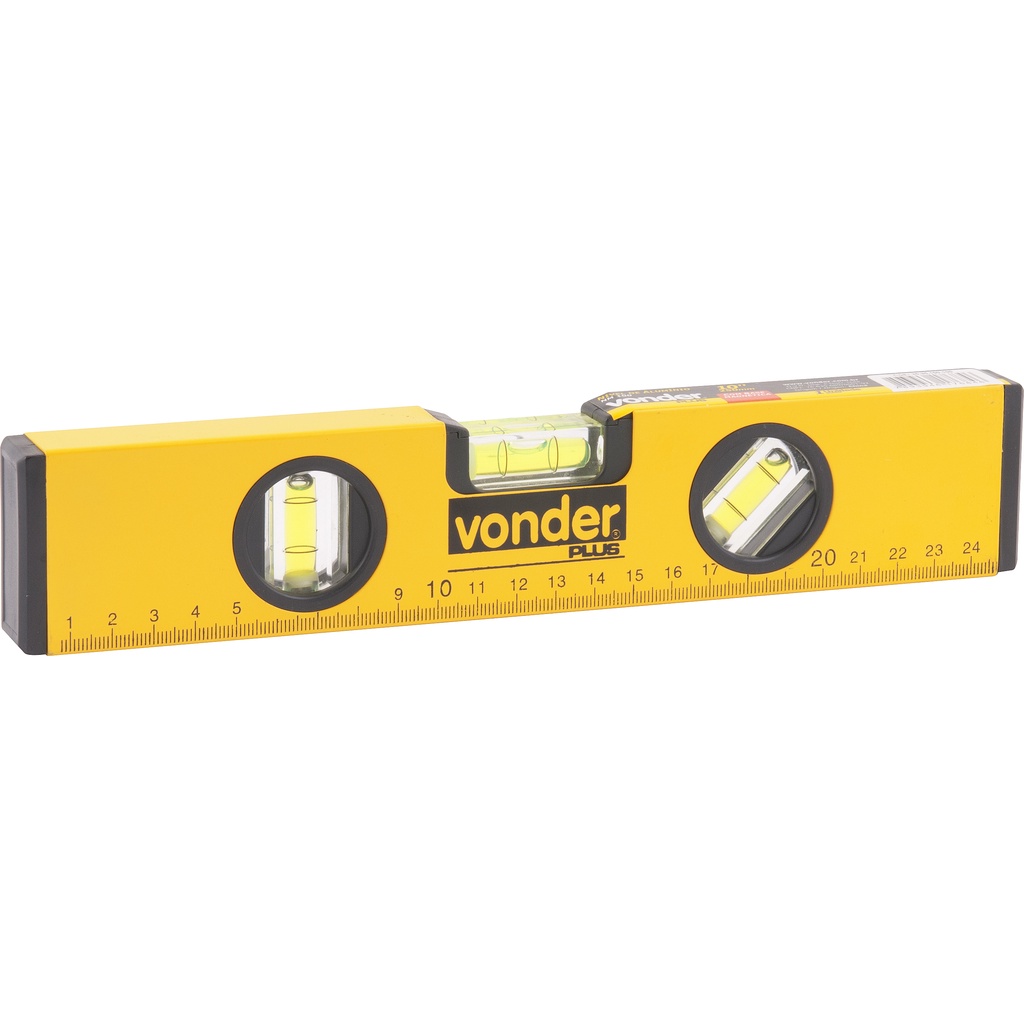 Nivel De Alumínio Com Base Magnetica 10 Plus 3 Bolhas Vonder Oferta Premium Resistente