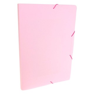 Pasta com aba elástico ofício lombo 20mm Linho Serena rosa pastel 0247.WP Dello em Oferta na Shopee