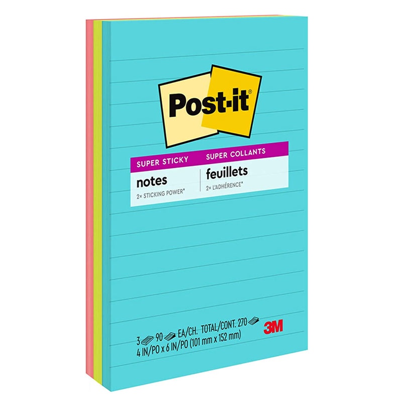 Bloco Post-It pautado coleção supernova com 270 fls 3M em Oferta na Shopee