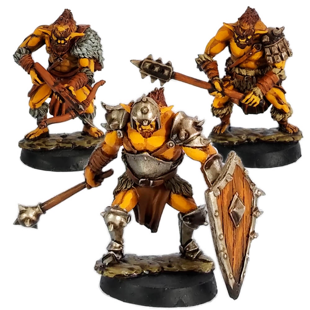 Miniatura RPG Bugbear Monstro Pintada Goblinóide Guerreiro Xamã Comandante Metal D&D Pathfinder Dungeons and Dragons